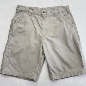 Carhartt B147 TAN Mens 36 Canvas Work Shorts Original Fit Tan Khaki Utility